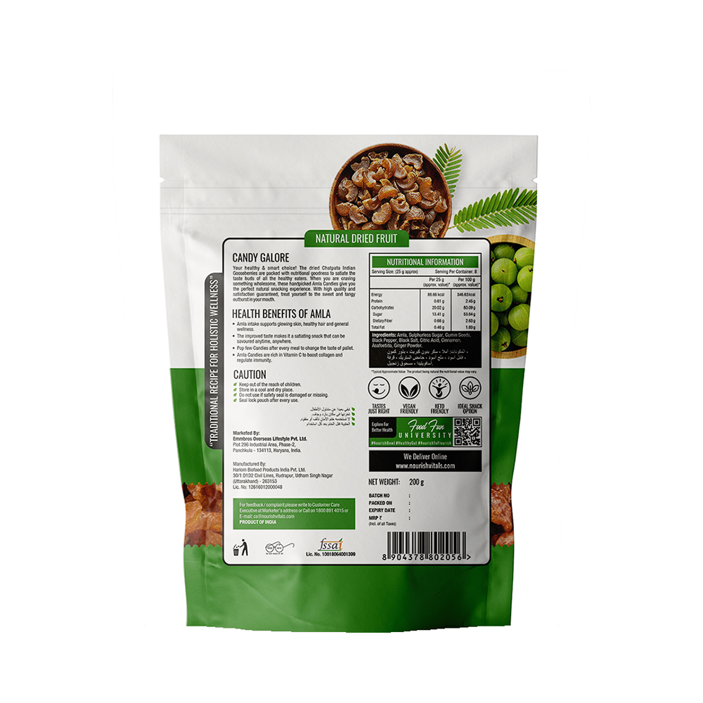 NourishVitals Combo Pack of Amla Fruit Dried and Amla Mingle Chatpata Candy (200gm Each) - Image 5