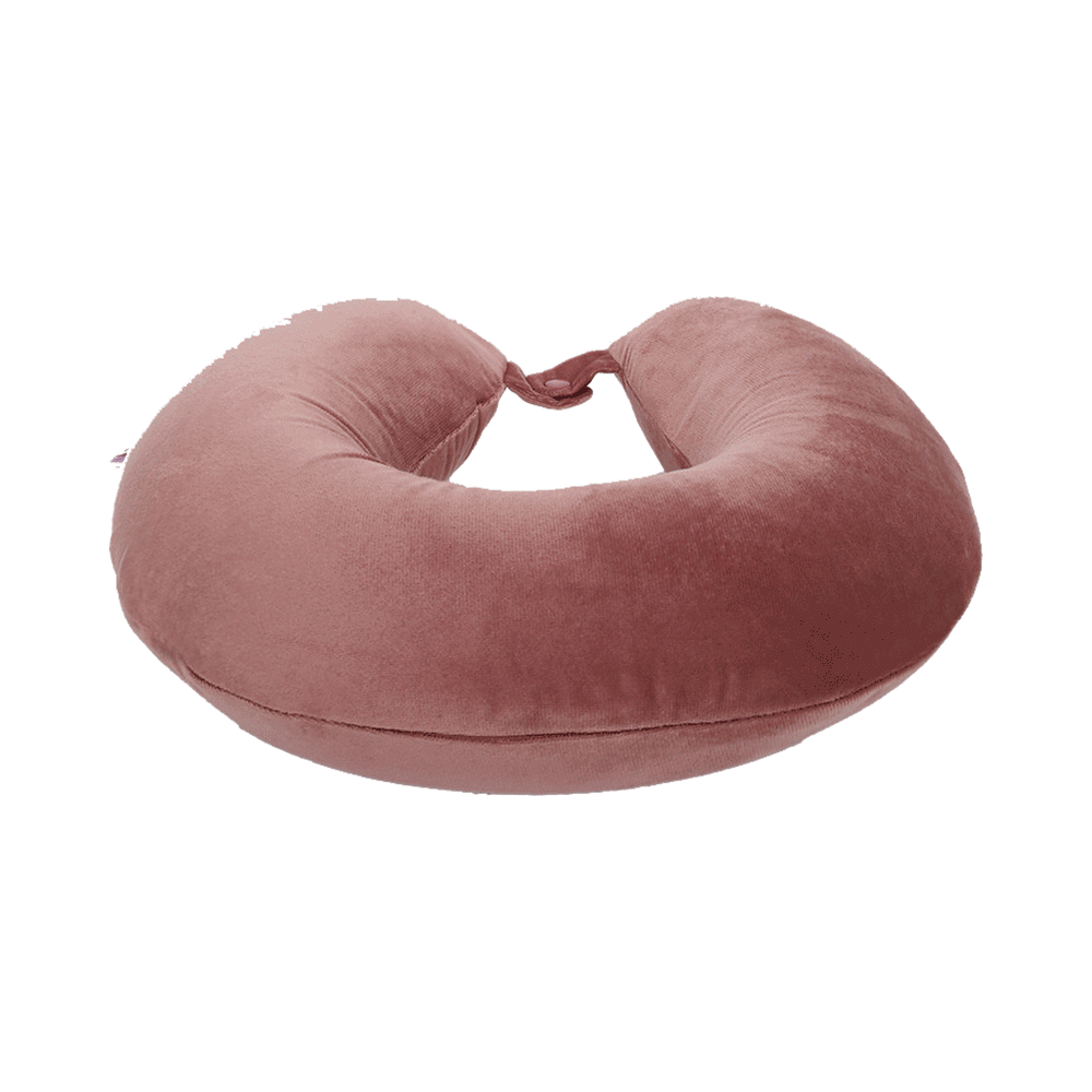 Viaggi U Shape Round Memory Foam Pillow Dusty Pink - Image 2