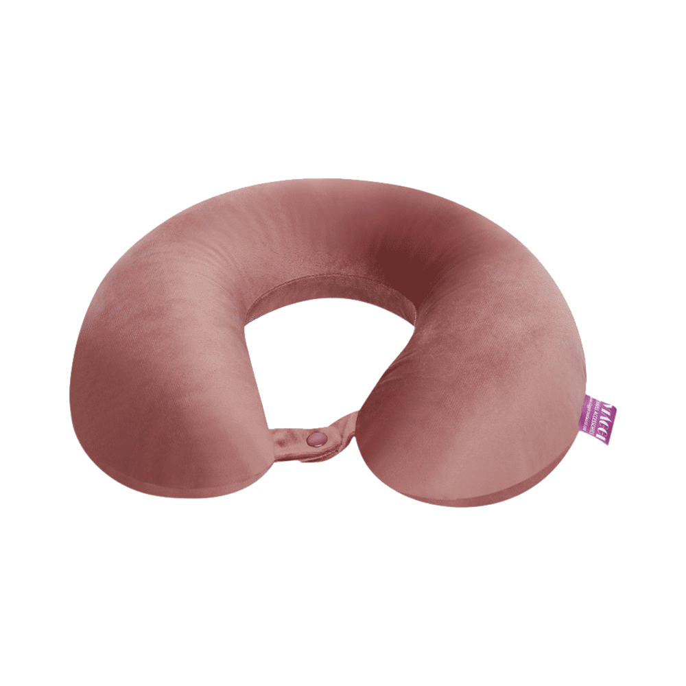 Viaggi U Shape Round Memory Foam Pillow Dusty Pink