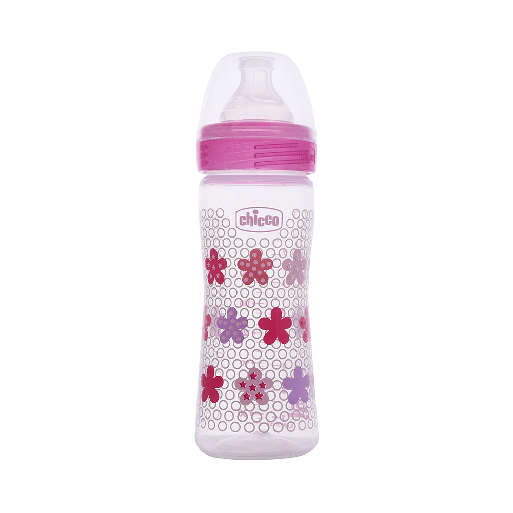 Chicco Bipack WellBeing Feeding Bottle Pink and Green Pack of 2 - Image 5