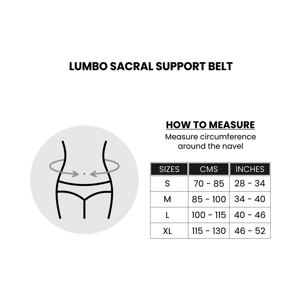 Dr Ortho Lumbo Sacral Support Belt Small Black - Image 4