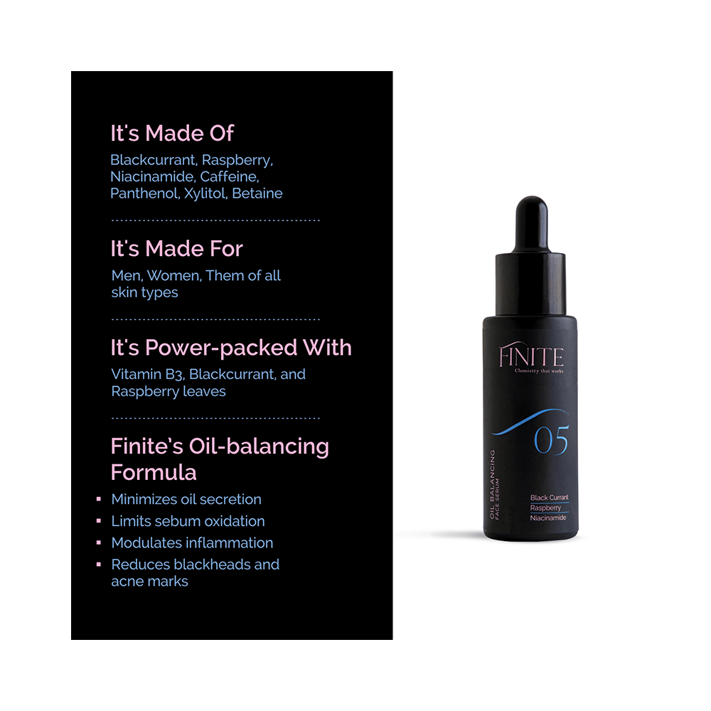 Finite Combo Pack of Moisturizing Cream (50ml), Oil Balancing Face Serum (30ml) & Face Cleansing Oil (100ml) - Image 4