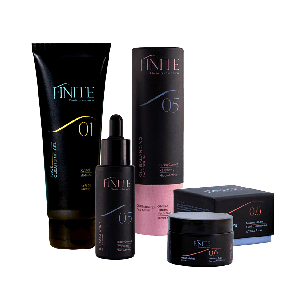 Finite Combo Pack of Moisturizing Cream (50ml), Oil Balancing Face Serum (30ml) & Face Cleansing Oil (100ml) - Image 1