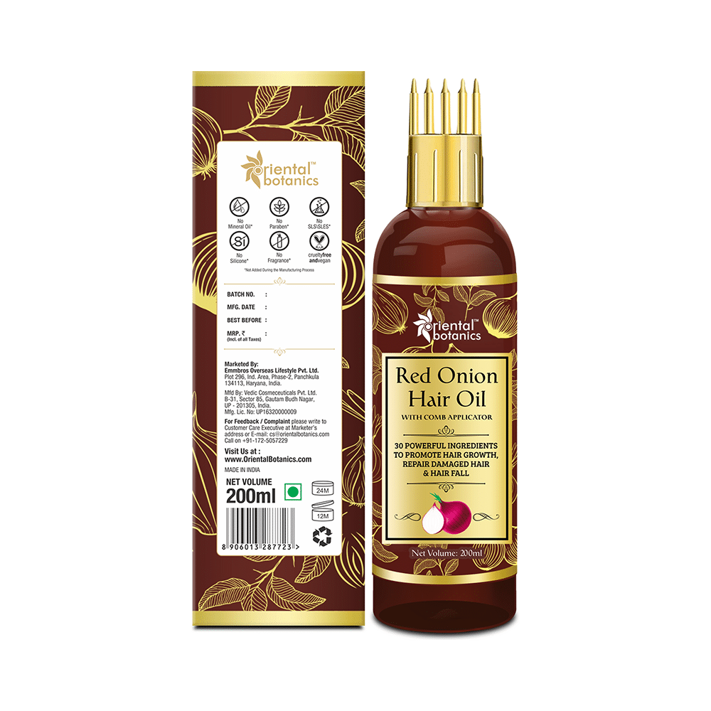 Oriental Botanics Red Onion Hair Oil with Comb Applicator - Image 5
