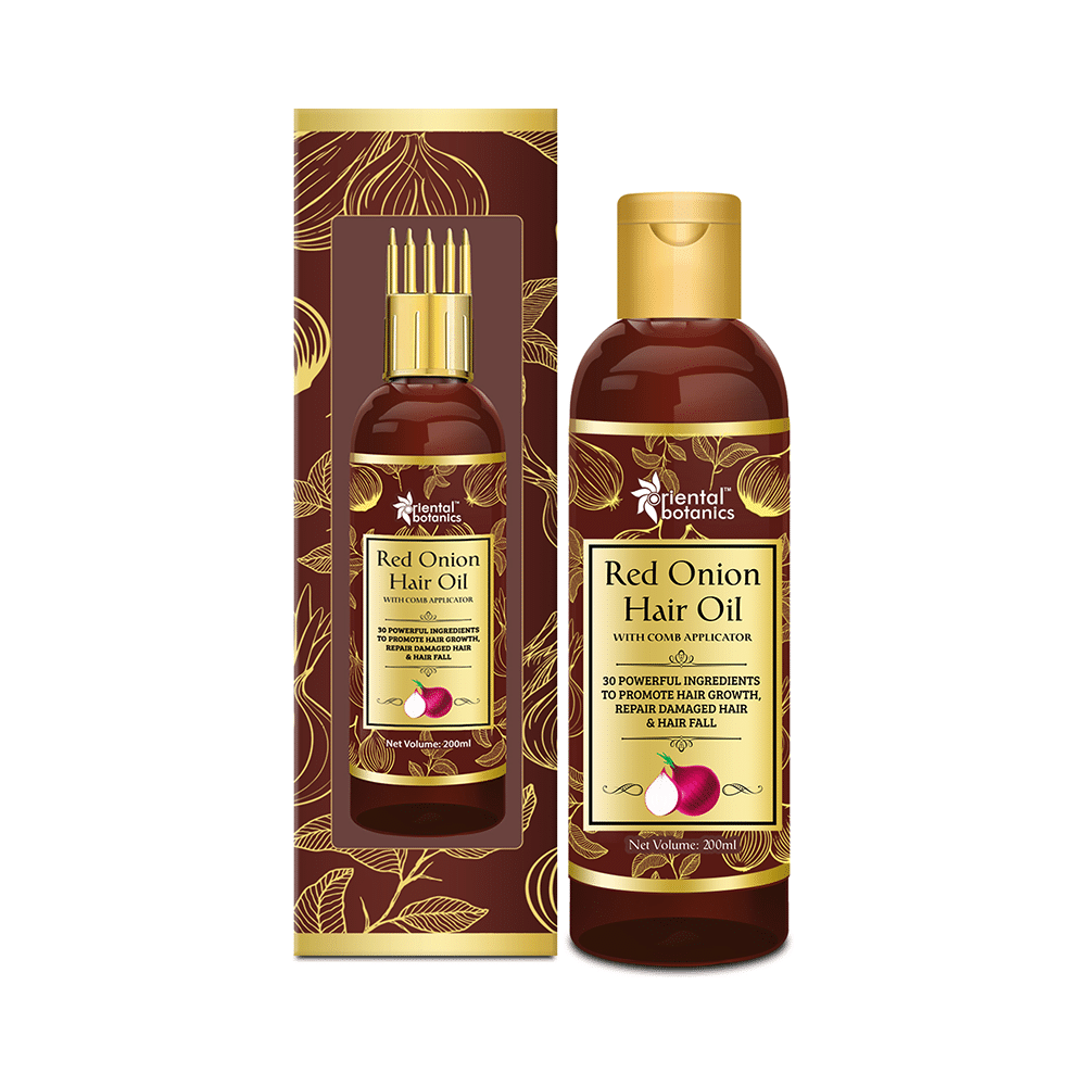 Oriental Botanics Red Onion Hair Oil with Comb Applicator - Image 2