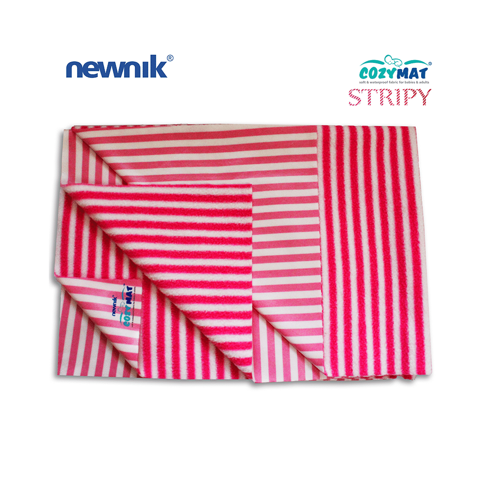Newnik Cozymat Stripy Soft (Narrow Stripes) (Size: 140cm X 200cm) Extra Large Marshmallow