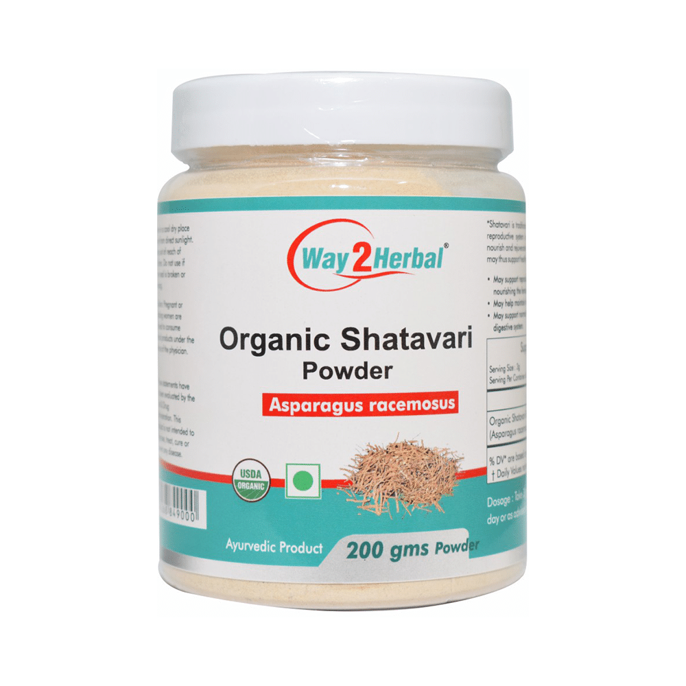 Way2Herbal Organic Shatavari Asparagus Racemosus Powder