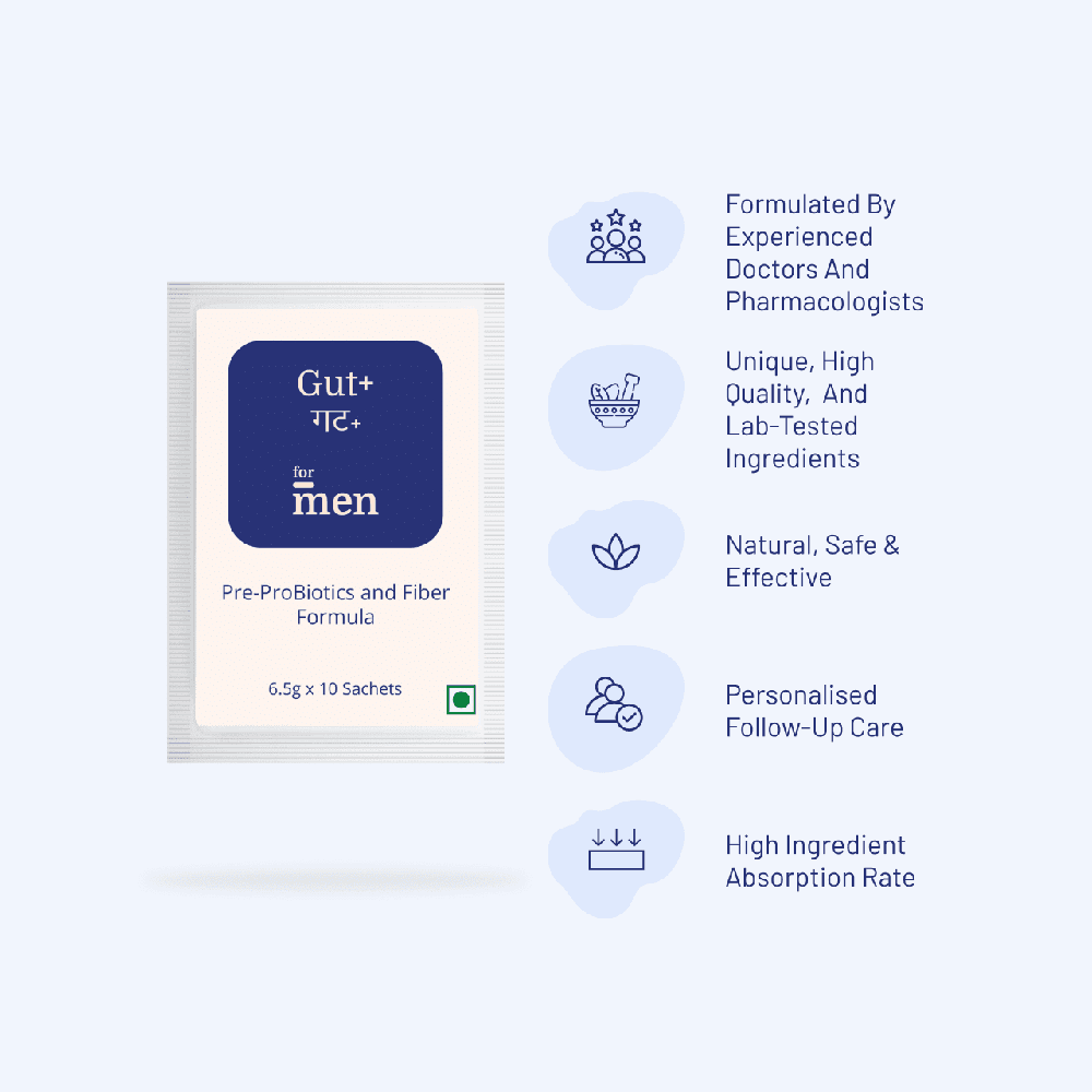 ForMen Gut+ Pre-Probiotics and Fiber Formula Sachet (6.5gm Each) - Image 3