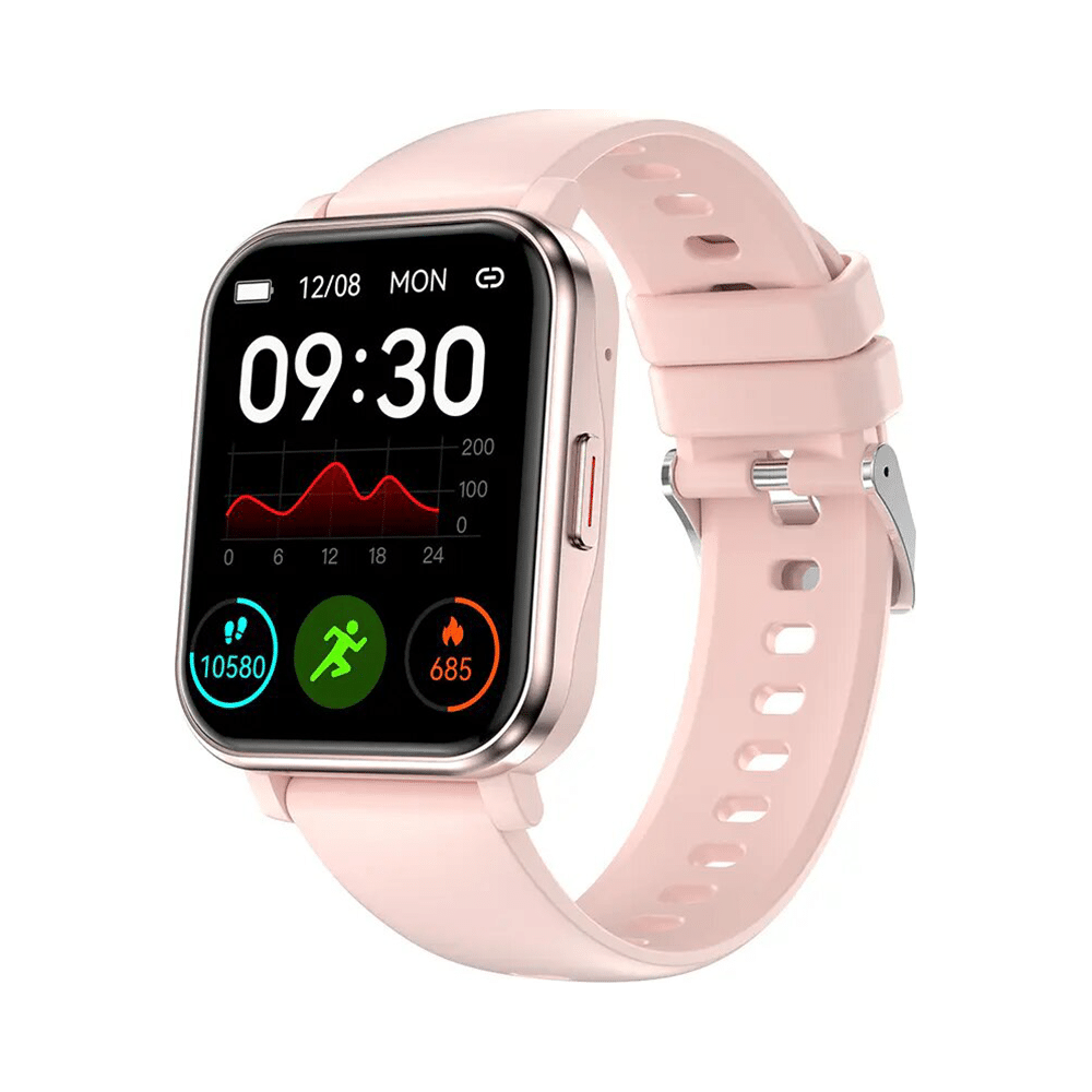 GOQii Stream Bluetooth Calling Smart Watch with 5 Lakh Health, 1 Lakh Life Insurance and 3 Months Free Health & Fitness Coaching Pink - Image 1