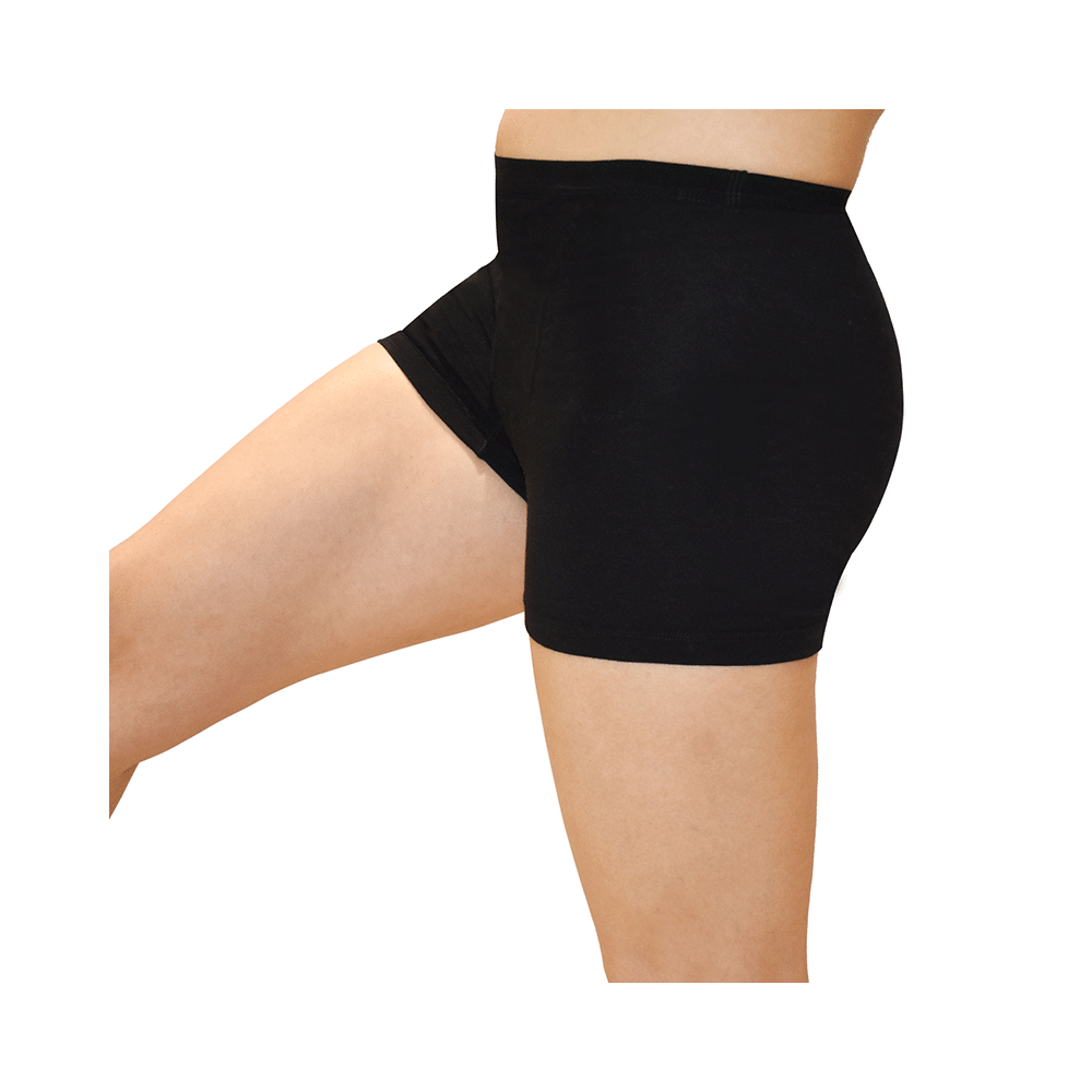 QNIX Boxer Brief Period Underwear Black - Image 3