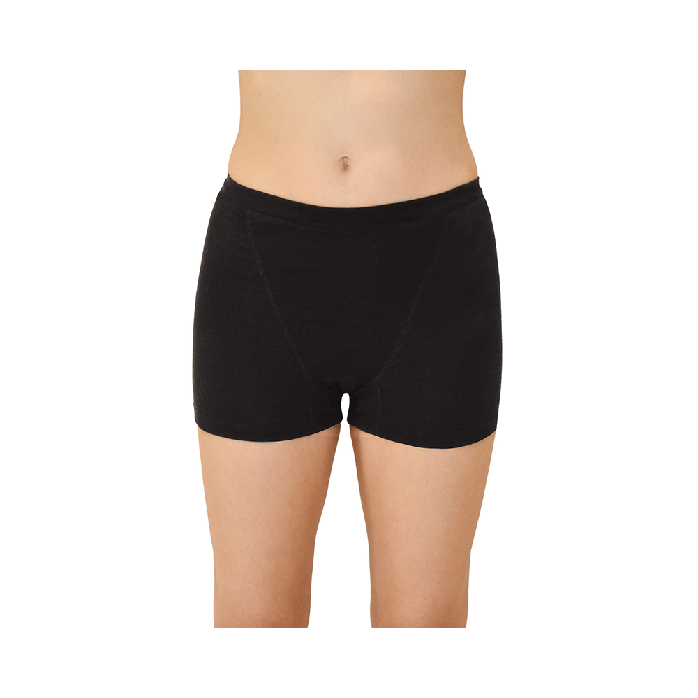 QNIX Boxer Brief Period Underwear Black - Image 1