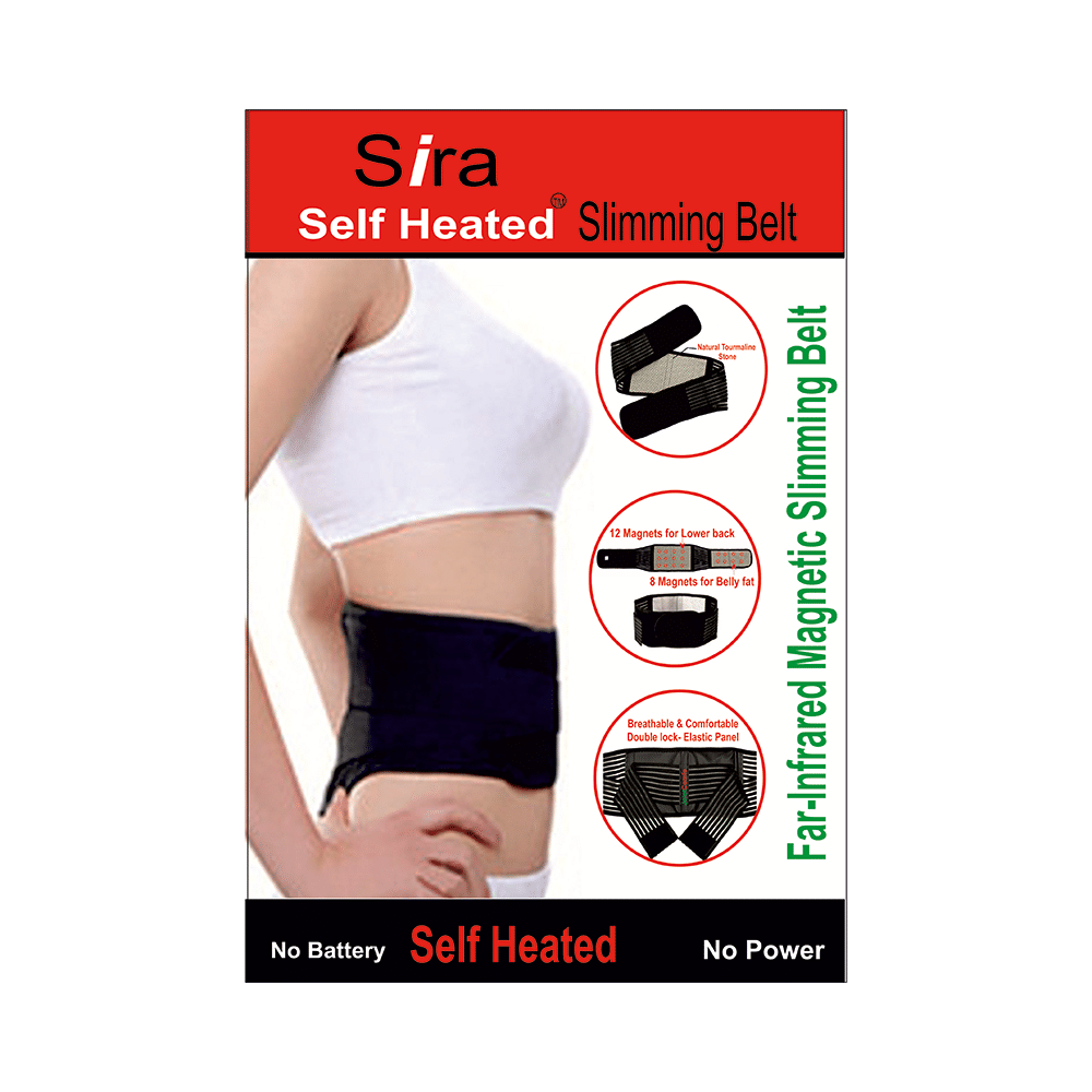 Sira Self Heated Tourmaline Slimming Belt Large Black - Image 1