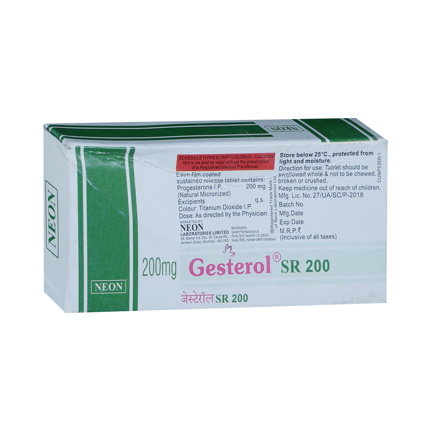 Gesterol 200mg Tablet SR - Image 3