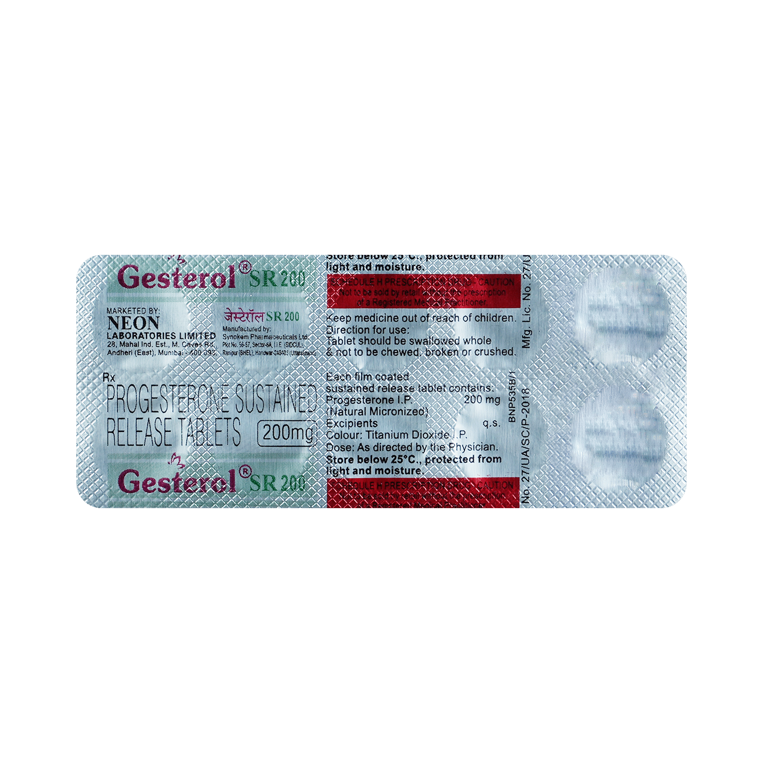 Gesterol 200mg Tablet SR - Image 5