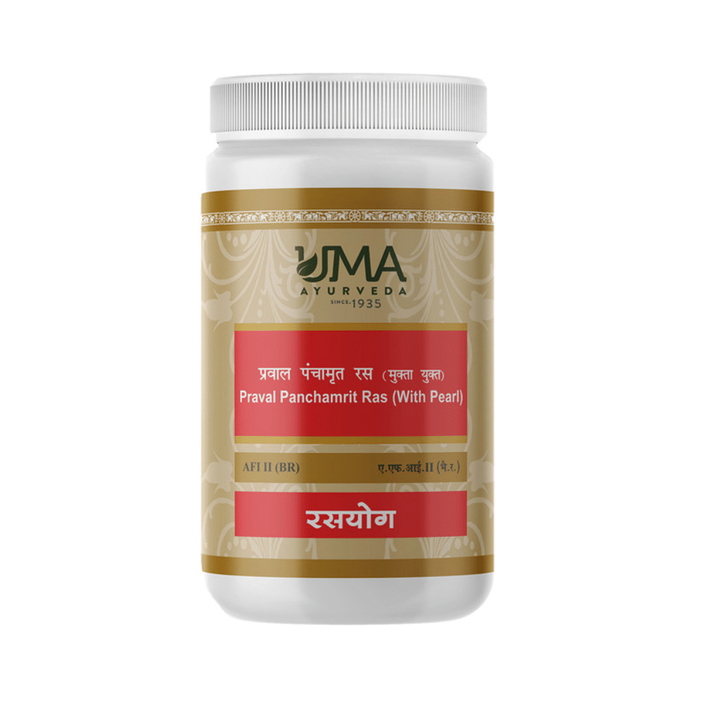 Uma Ayurveda Praval Panchamrit Ras With Pearl Tablet - Image 1