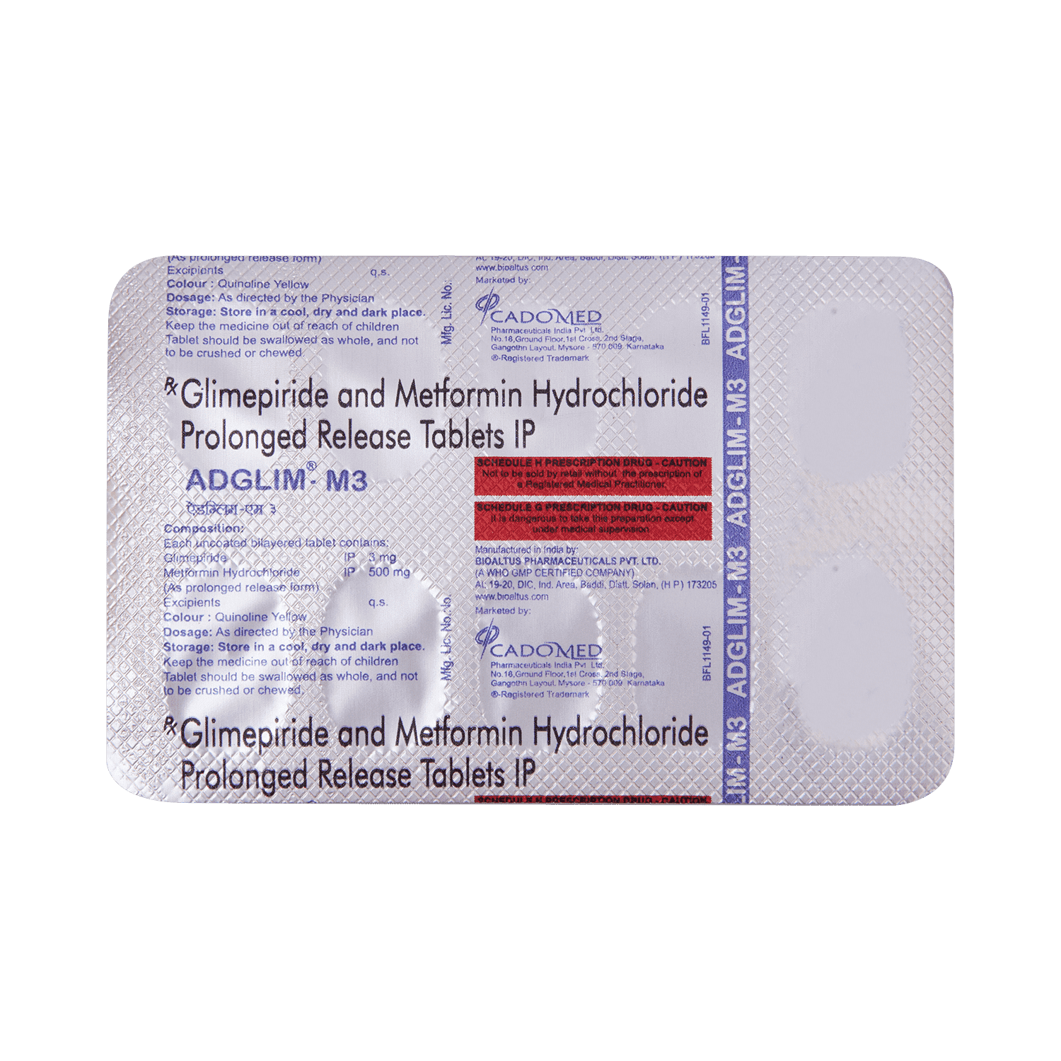Adglim M 3mg/500mg Tablet PR - Image 3