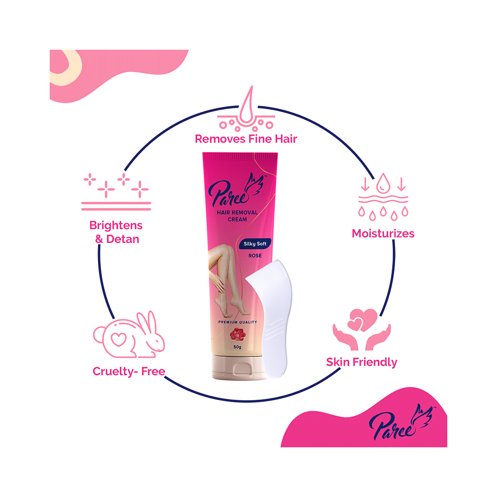 Paree Hair Removal Cream Silky Soft Rose - Image 6