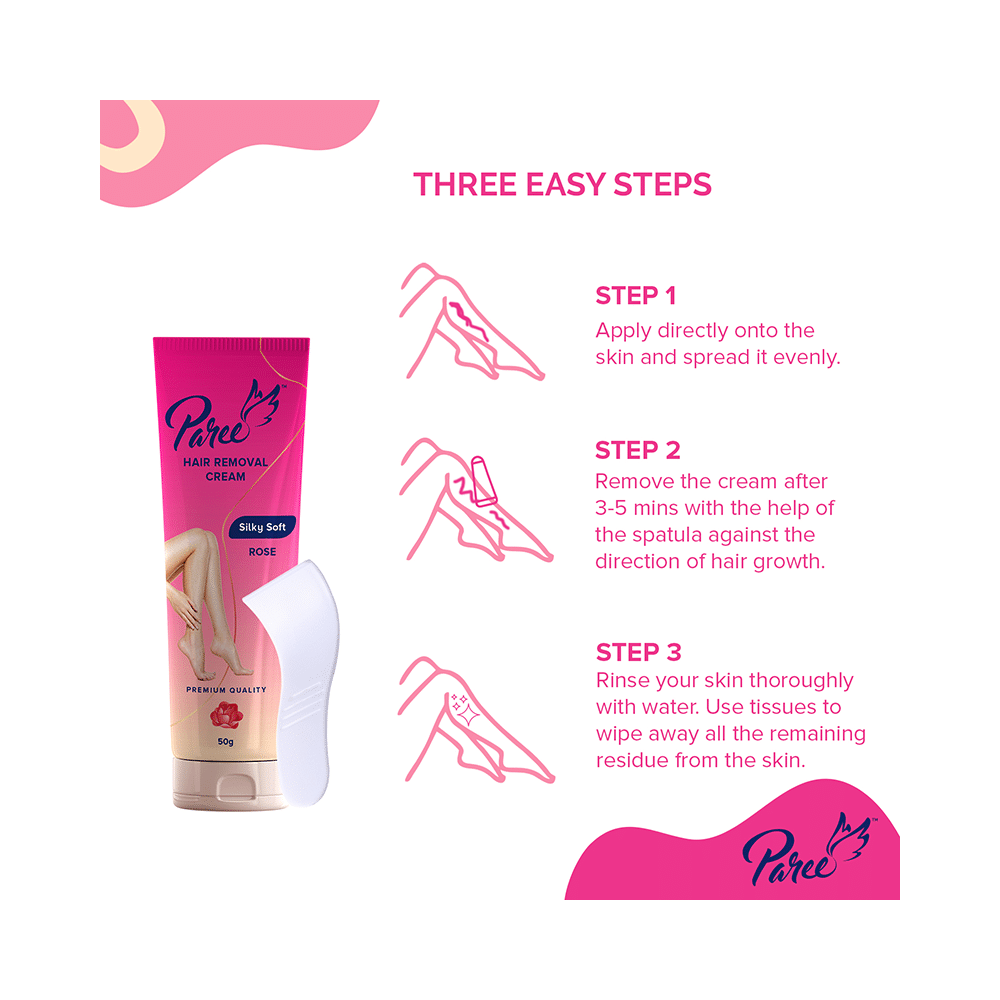 Paree Hair Removal Cream Silky Soft Rose - Image 5