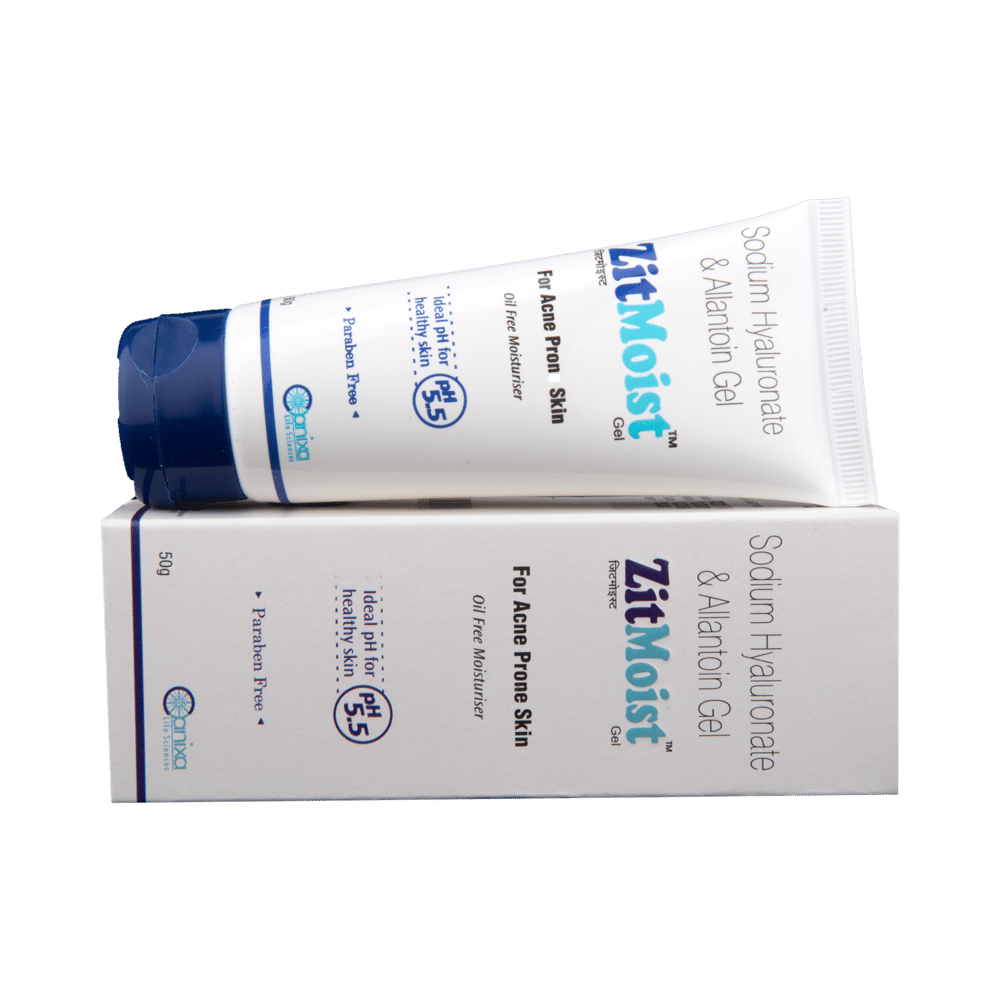 Zitmoist Sodium Hyaluronate & Allantoin Gel | For Acne Prone Skin | Oil-Free Moisturiser