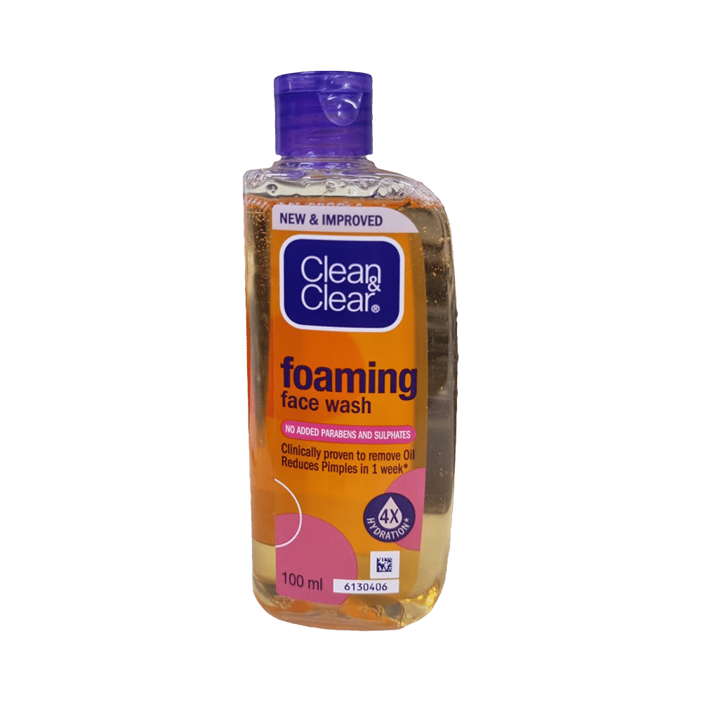 Clean & Clear Foaming Face Wash for Pimple Causing Germs | Oil-Free