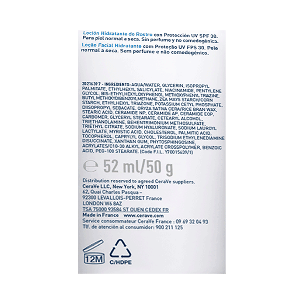 CeraVe AM Facial Moisturising Lotion for Normal to Dry Skin SPF 30 - Image 3