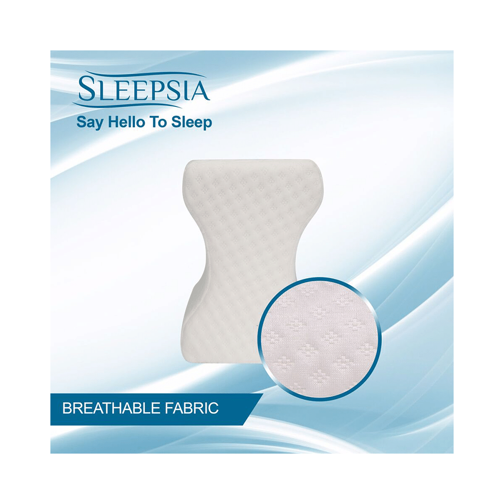 Sleepsia Multiuse Knee Support Memory Foam Pillow White - Image 2