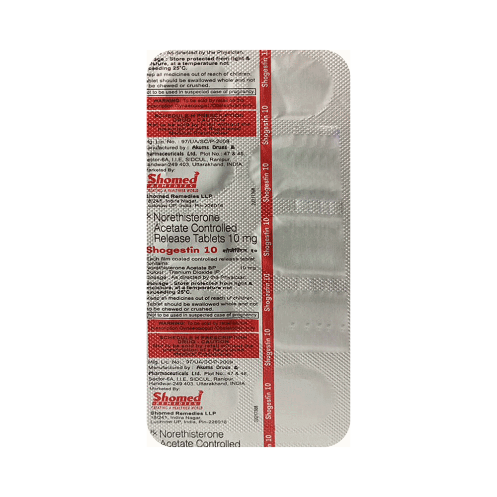 Shogestin 10 Tablet CR - Image 3