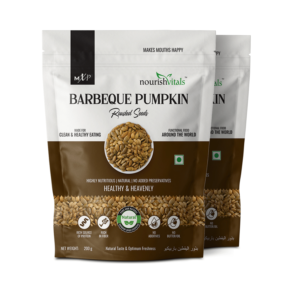 NourishVitals Barbeque Pumpkin Roasted Seeds (200gm Each) - Image 1