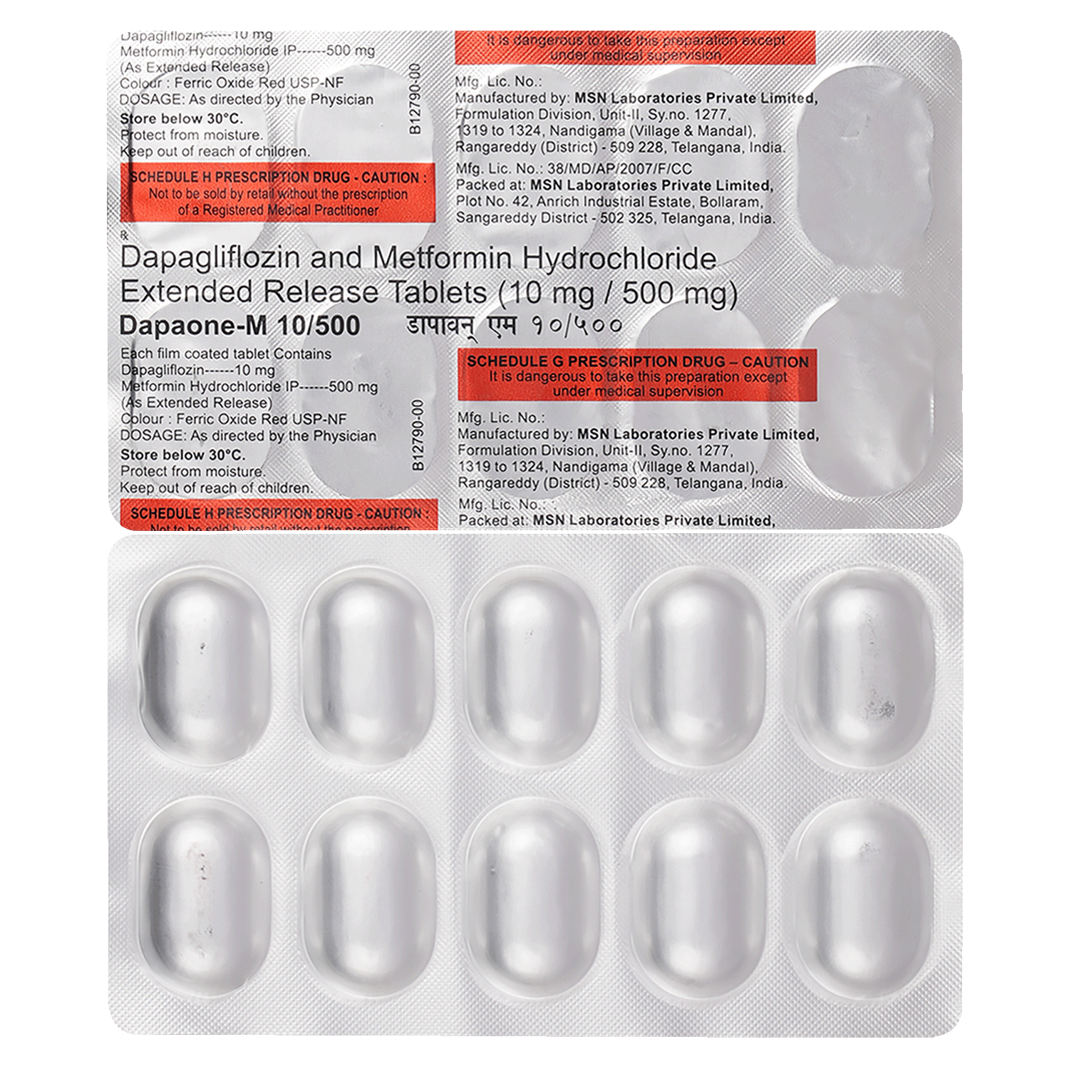 Dapaone-M 10mg/500mg Tablet