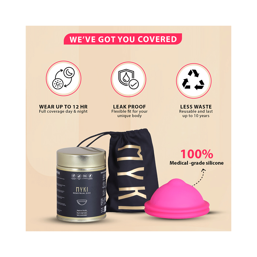 MYKI Silicon Perfect Soft Menstrual Disc Pink Medium - Image 3