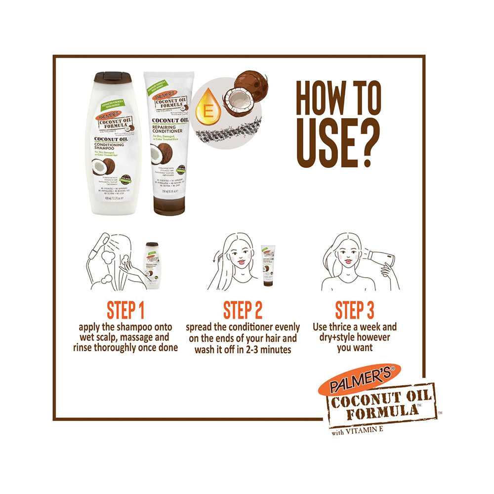 Palmer's Coconut Oil Formula with Vitamin E Coconut Oil Repairing Conditioner - Image 4