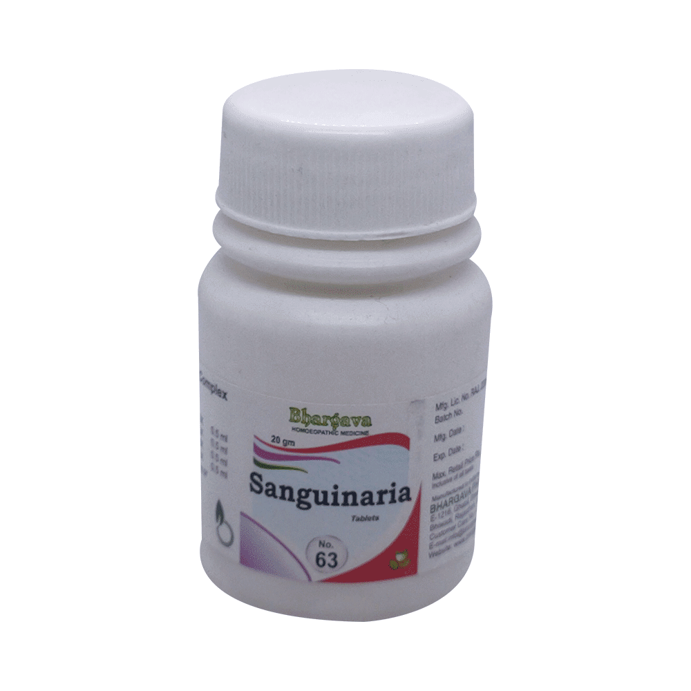 Bhargava Sanguinaria No.63 Tablet