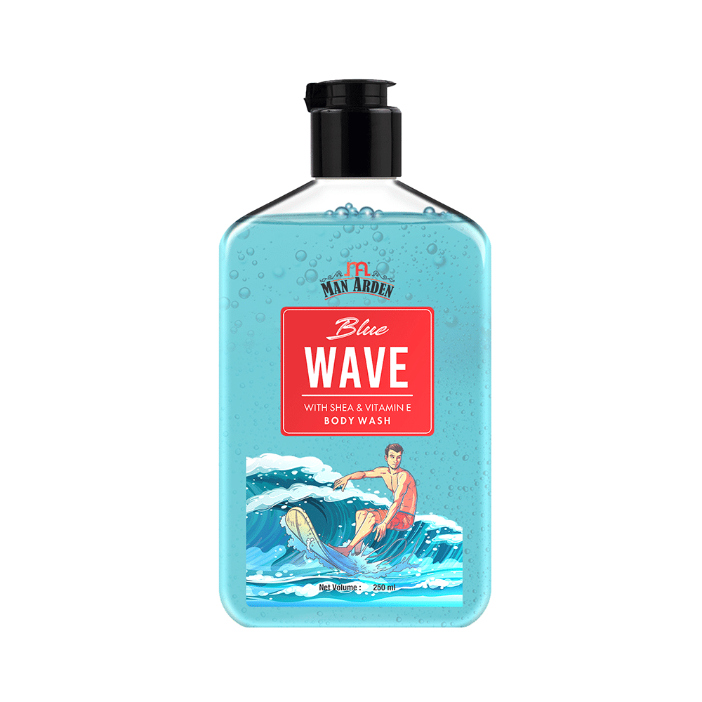 Man Arden Blue Wave with Shea & Vitamin E Body Wash - Image 1