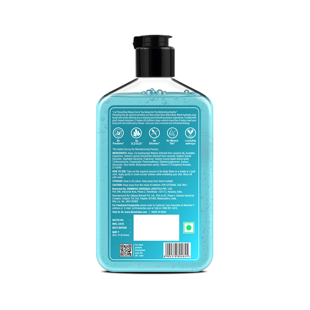 Man Arden Blue Wave with Shea & Vitamin E Body Wash - Image 2