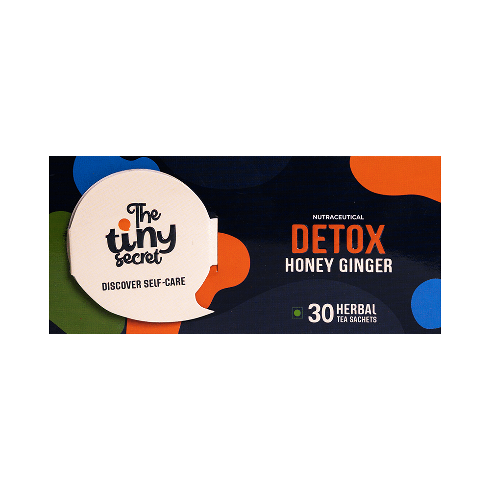 The Tiny Secret Nutraceutical Detox Herbal Tea Sachet (2gm Each) Honey Ginger - Image 1