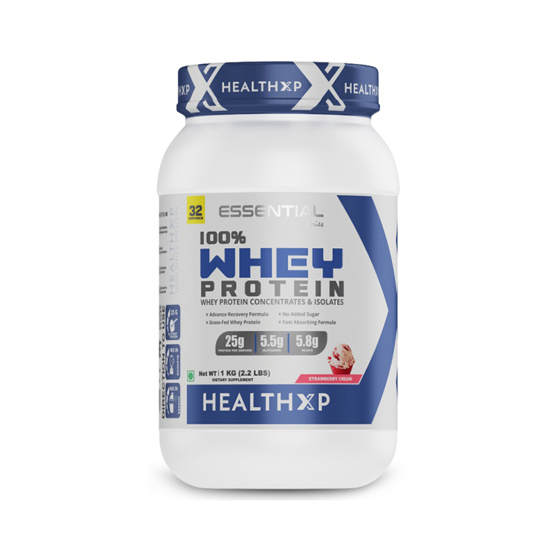 HealthXP 100% Whey Protein Strawberry Cream - Image 1