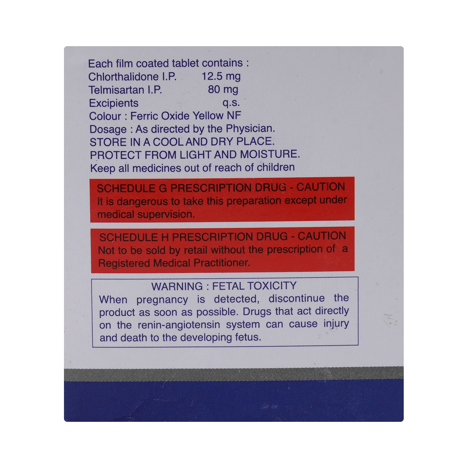 Telsar CH 80mg/12.5mg Tablet - Image 3