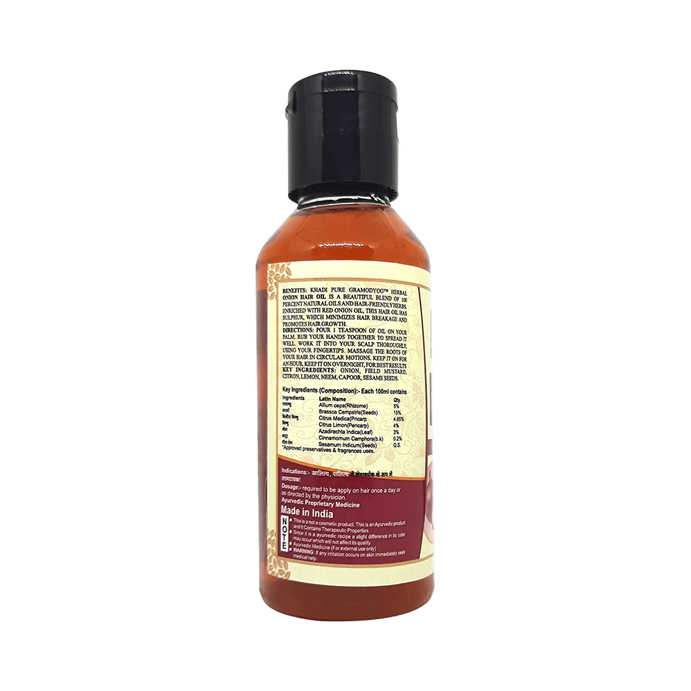 Khadi Pure Combo Pack of Herbal Onion Hair Oil  & Herbal Vitalising Hair Oil No Mineral Oil & Paraffin Free (210ml Each) - Image 3