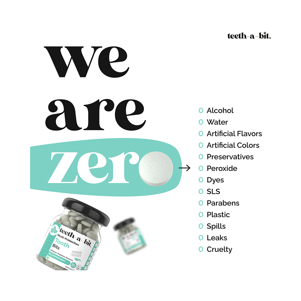 Teeth-A-Bit Multi-Protection Tooth Bits with Fluoride (Ages 13+ Yrs) Wild Peppermint - Image 5