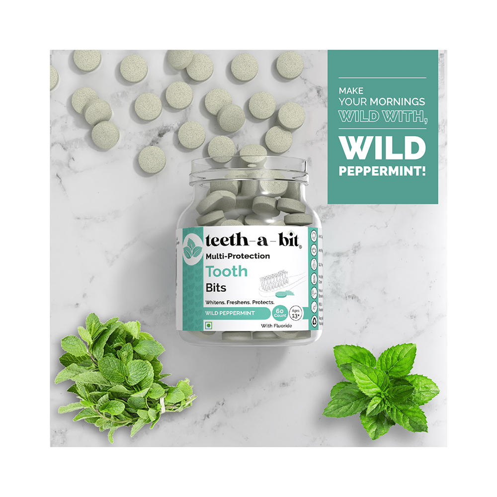 Teeth-A-Bit Multi-Protection Tooth Bits with Fluoride (Ages 13+ Yrs) Wild Peppermint - Image 7