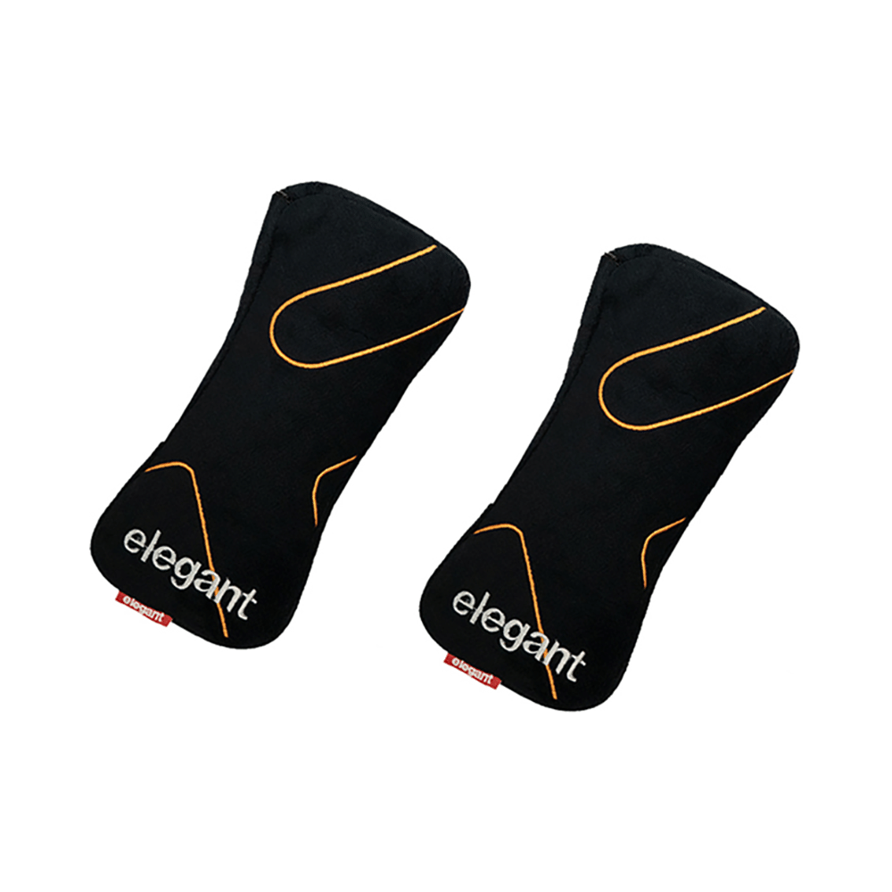 Elegant Fur Memory Foam Neck Support Black - Image 1