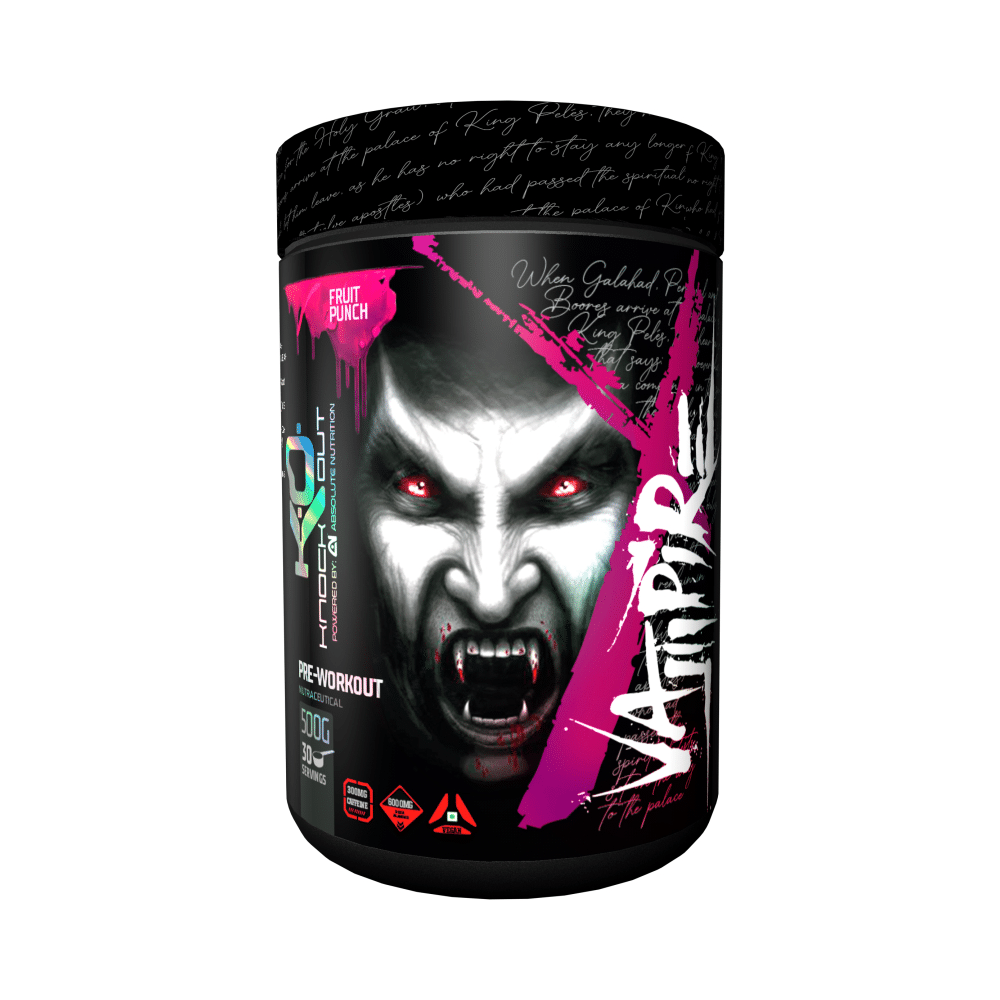 Knockout Vampire Pre-Workout Powder Fruit Punch with Free Shaker