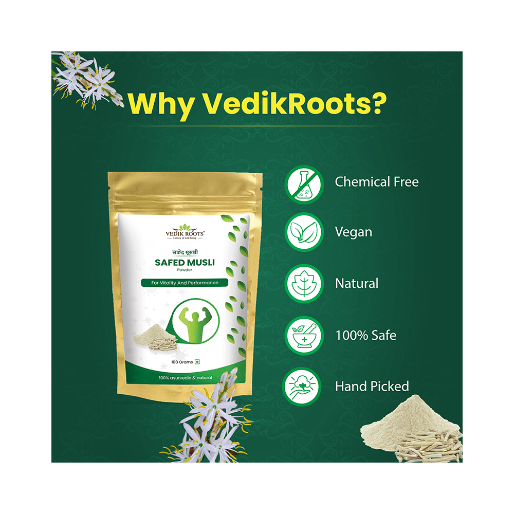 Vedikroots Safed Musli Powder (100gm Each) - Image 6