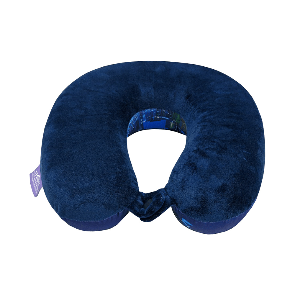 Viaggi Super Soft Memory Foam Neck Pillow City Blue - Image 3