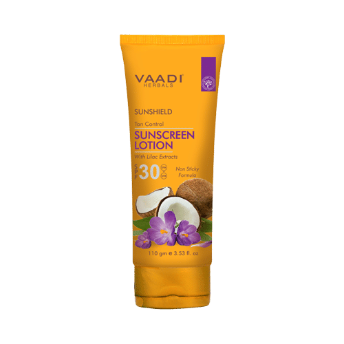 Vaadi Herbals Sunscreen Lotion SPF-30 with Lilac Extract - Image 1