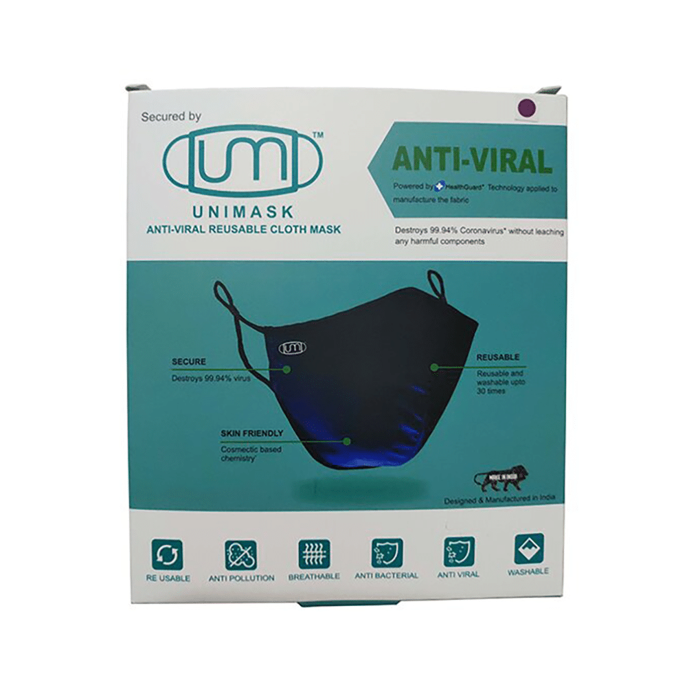 Unimask Anti-Viral Reusable Cloth Mask Wine - Image 3