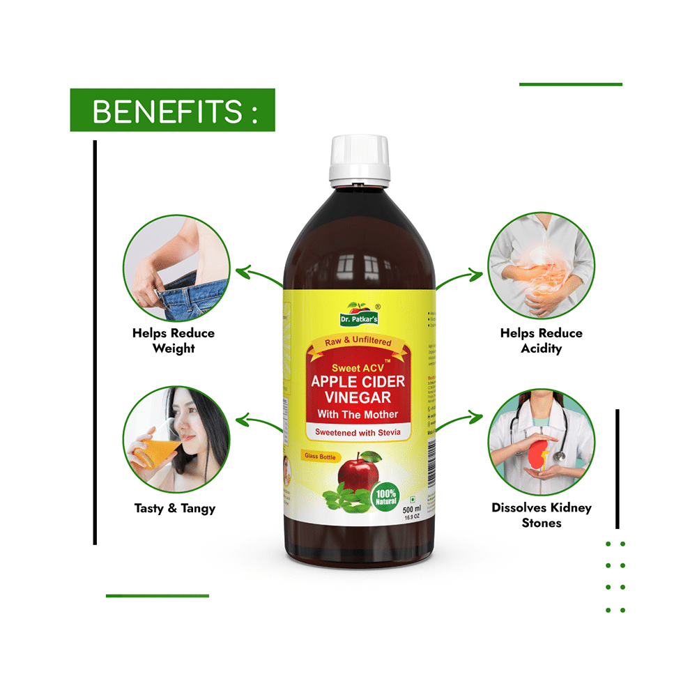 Dr. Patkar's Apple Cider Vinegar Stevia with the Mother (500ml Each) - Image 5