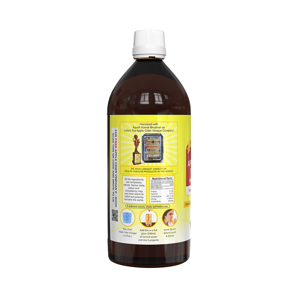 Dr. Patkar's Apple Cider Vinegar Stevia with the Mother (500ml Each) - Image 2