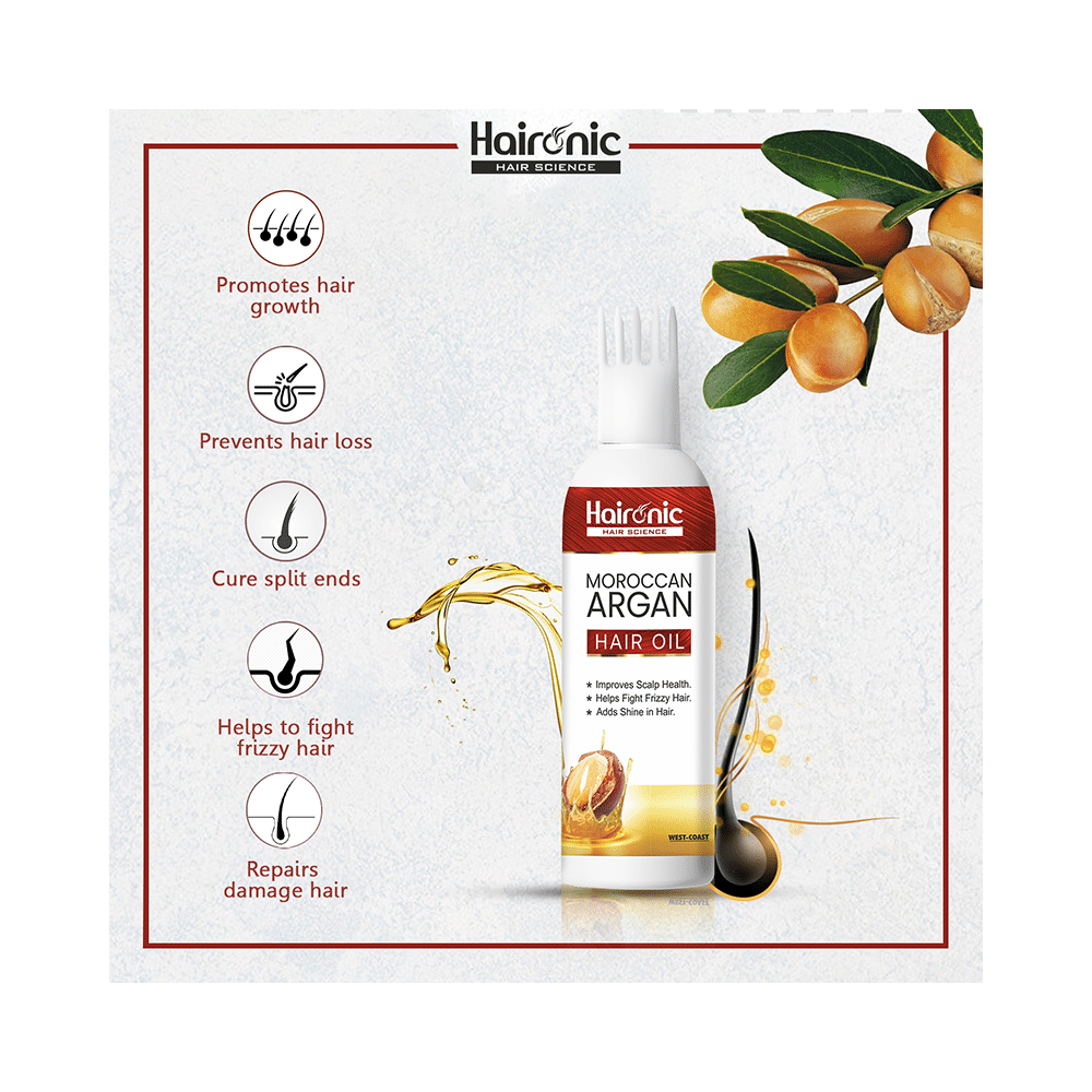Haironic  Moroccan Argan Hair Oil - Image 4
