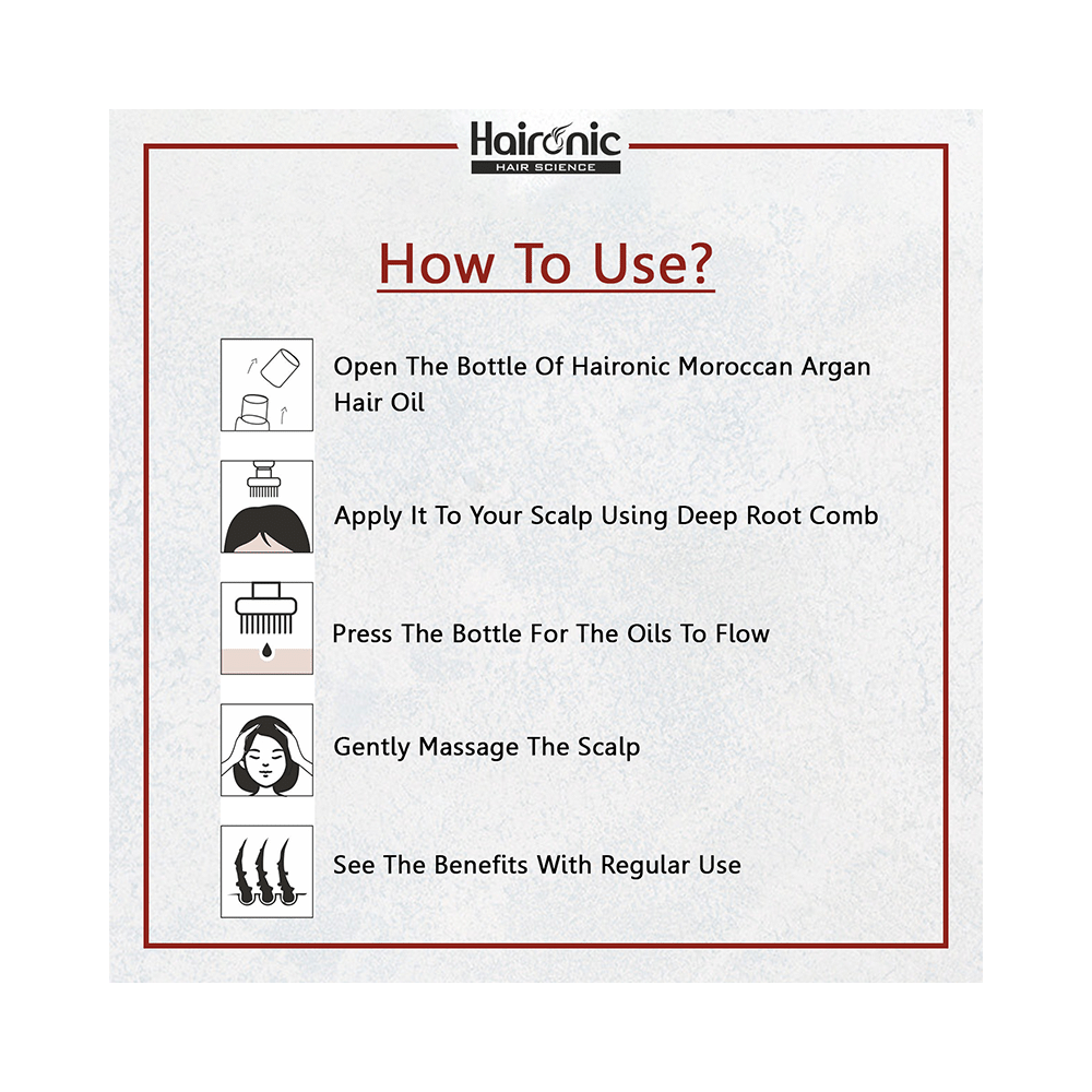 Haironic  Moroccan Argan Hair Oil - Image 6